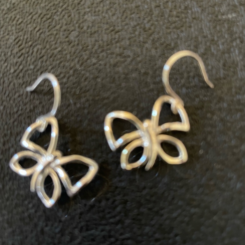 Sterling silver butterflies earrings